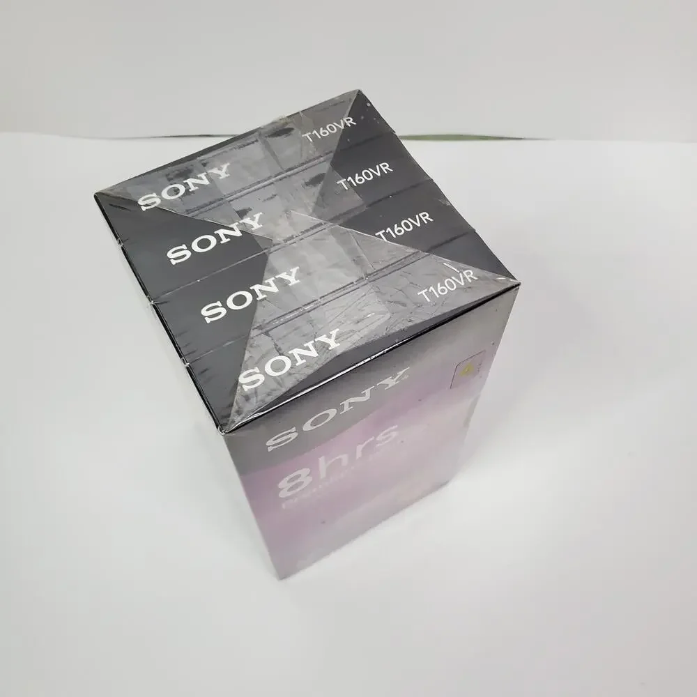 Sony Premium Grade 8 Hours T-160VF VHS Blank 4 Pack New Sealed